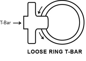 Cheekpiece Loose Ring T-Bar CAD
